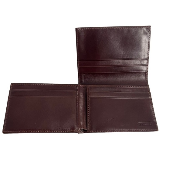 COACH  Men's Brown Tri Fold Wallet NEW - Picture 2 of 16